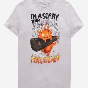 Howls moving castle studio ghibli calcifer tshirt